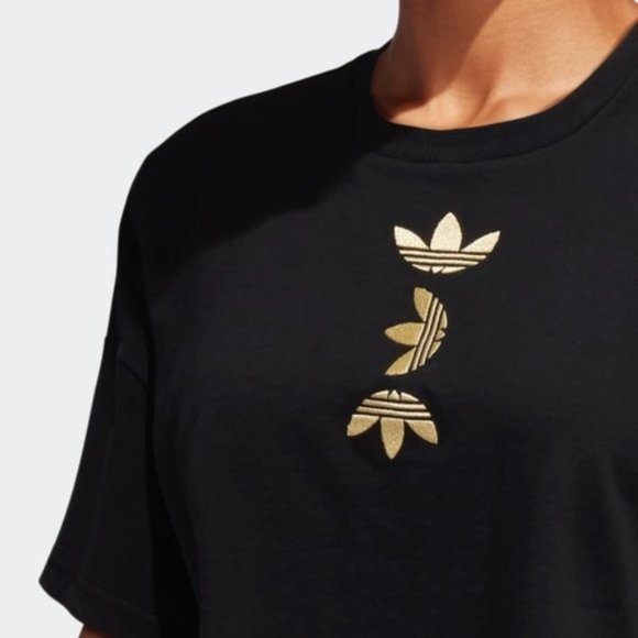 New adidas black / gold t-shirt womens - Picture 4 of 7